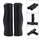 2pcs Bicycle Foam Grips MTB Bicycle Grip Anti-Slip Leather+Sponge Handlebar