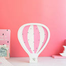 Hot Air Balloon Shaped LED Wooden Night Light Wall Hanging Fire Ballon Lamp V3E6