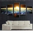 5 Panels Canvas Wall Art Hanging Painting Pictures Earth Hanging Ornaments