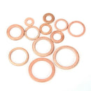 280pcs Solid Copper Washer Flat Ring Gasket Sump Plug Oil Seal Fittings