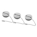 3x Boat Deck Filler Replacement Cap Chain Stainless Steel Fuel Water Gas