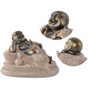Sand Stone Hindu Tribal God Maitreya Buddha Statue Oriental Feng Shui Decor