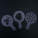 8pcs Valentine Printing Pattern Coffee Milk Template Mold Strew Spray Pad