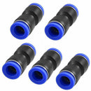 5 Pcs Straight 2 Ways Coupler Quick Joint Push in Fittings 12mm Tube I9U9