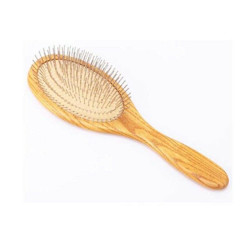 Natural Wood Paddle Brush Wooden Hair Care Spa Massage Comb Anti-stati OCF