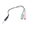 3.5mm#Stereo Headphone Microphone Audio Y Splitter Cable Adapter Plug Jack.CorES