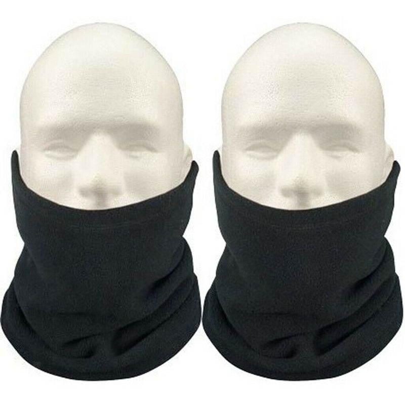 2 Pieces Mens Womens Neck Warmer Scarf Snood Unisex Neck Gaiter