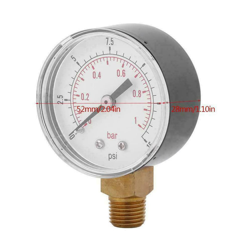 2020 Air Compressor Low Pressure Gauge Bar Meter Hydraulic Tester Gaug Dial E9J5