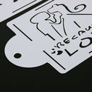 4pcs Love Cake Stencil Cake Decoration Sugar Sieve Cake Mold Stencil