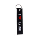Embroidery fabric key ring car motorcycle key chain crew tag pilot bag luggag Jf