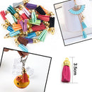 30 Pcs Suede Leather Tassel For Keychain Jewelry DIY Pendant Findings Crafts Set