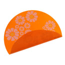 2 x Bright Color Round Shape Food Dish Tray with Flower Printed