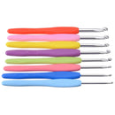 8Pcs Crochet Needles 2.5-6mm Rubber Handle Hooks Knitting Set Accessories