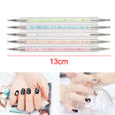 5pcs Crystal Nail Art Dotting Pen Double Head Tools DIY Nail Art Manicure Tool