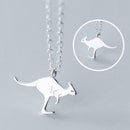 Kangaroo Pendant Necklace Animal Holiday Wallaby Women Charm Alloy Necklace R9A0
