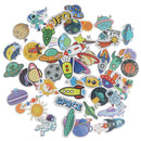 50Pcs Cartoon Space Planet Stickers Laptop Luggage Guitar Skateboard Decals FT