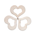 100PCS Natural Wooden Hollow Flower Star Heart Handmade Wooden Crafts Home  NT3C