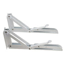 2Pcs Triangular Folding Bracket Metal Release Catch Support Bench Table Fol