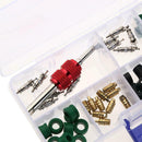 71pcs/set A/C Rubber Gasket+ AC Valve Core+ Remover Tool Assortment Kit