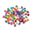 100x Blinking Pompom Balls Toys Tinsel Sprayed for Pet Cat Kitten Toys 1.5cm