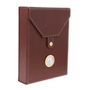 Travel Cigar Box Leather Cedar Humidor Humidifier Storage Cigar Case -Brown