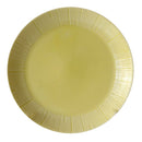 8.66" Round Embossment Pattern Ceramic Dish Plate Tableware Household,Yellow