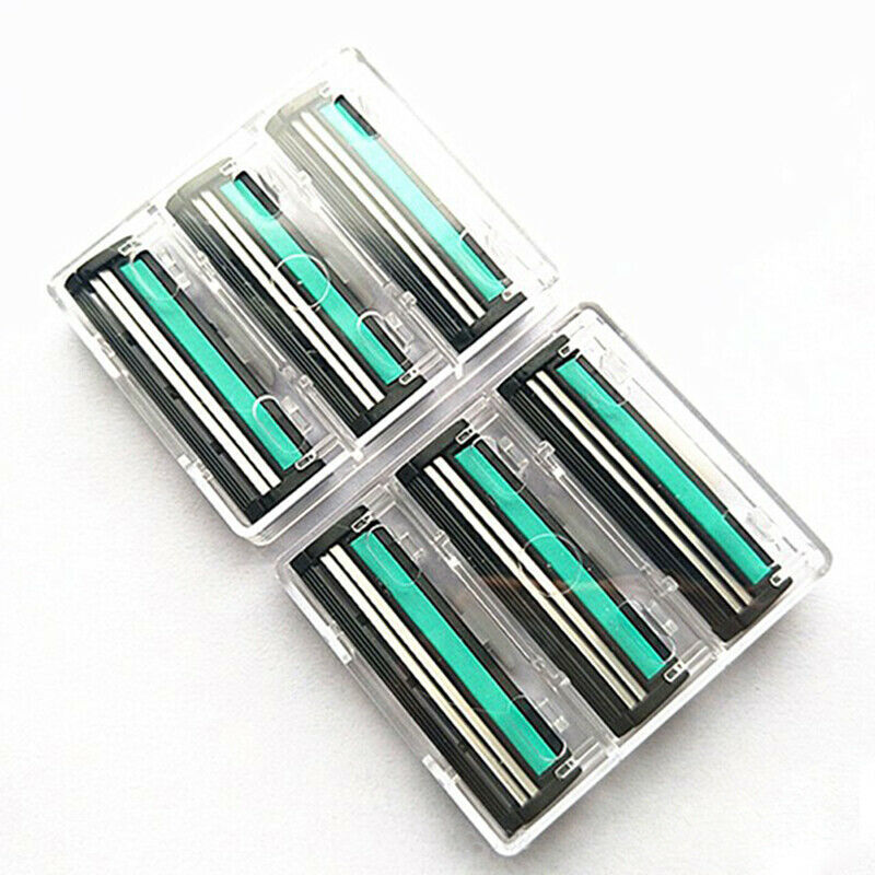 15xTravel Set Handle Shaving Razor Replaceable Safety Razor Double BladeS Ew