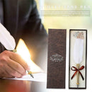 Retro White Feather Dip Pen Business Signature Pens w/Gift Box Stationery A