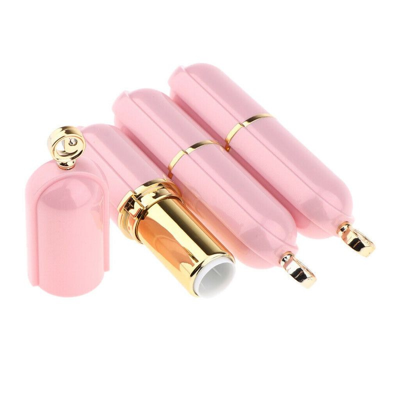 3pcs Empty Makeup Cosmetic Tubes Lipstick Lip Balm Container DIY Tools Pink