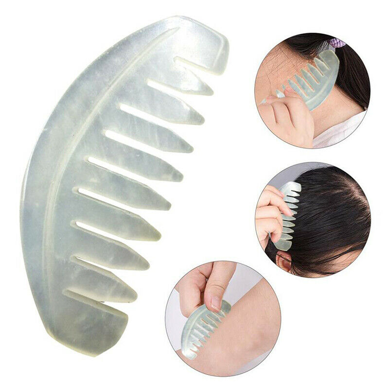 1Pc Jade Comb Massage Spa Acupuncture Head Trigger Point Treatment On HeadB Hn