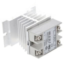 Solid State Relay SSR-25DA-H 25A 3-32V DC 90-480V AC w Heat Sink