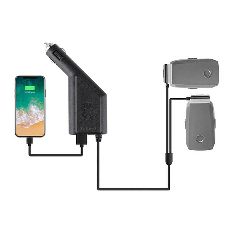 Sunnylife For Dji Mavic 2 Pro / Zoom Car Charger 3 In 1 Dji Battery And Pho E2Z3