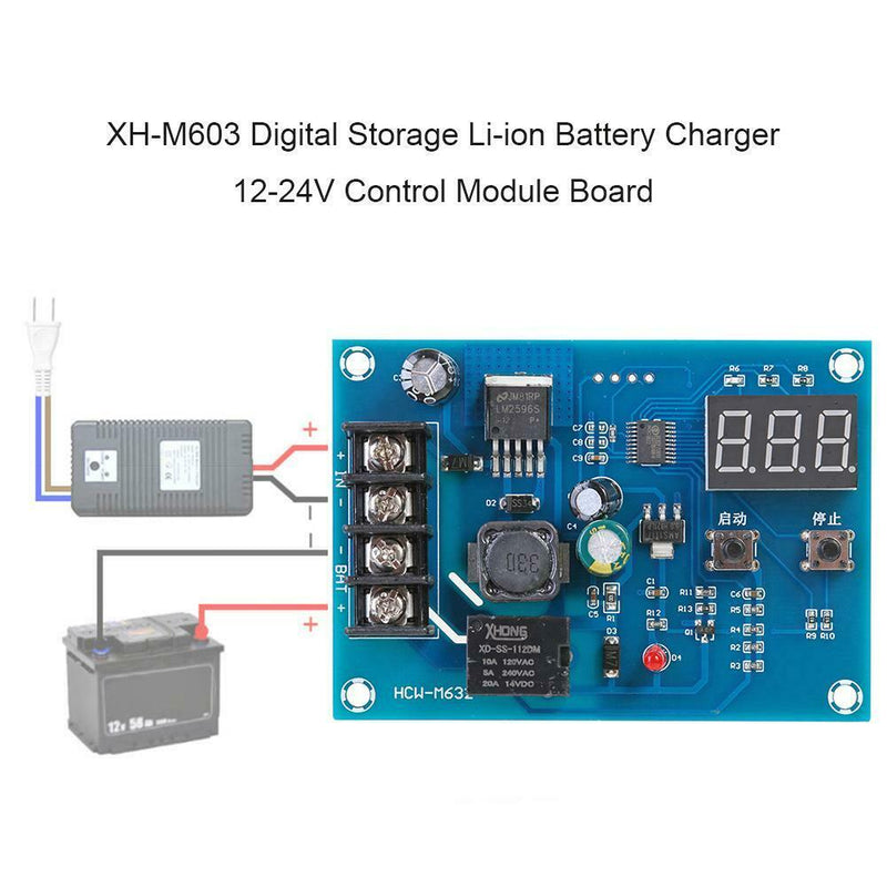 XH-M603 Digital Storage Li-ion Battery Charger 12-24V Control Module Board