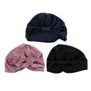 3pcs 100% Pure Silk Sleep Hats Wrap Night Cap Hair Care Bonnet Womens Hat