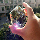 Large Clear Ornament Part Hexagram Art 100mm Crystal Chandelier Prisms Pendant