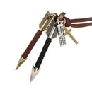 Women Men's Cool Cupid's Arrow Pendant Leather Rope Necklace Charm Jewelry