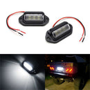 2Pcs Waterproof 12V  6 LED License Plate Light Car Boat Truck Trailer Step Lamp