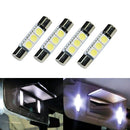 4x HID 3-SMD 31mm 6641 White Fuse LED Bulbs Vanity Mirror Light Sun Visor Lamp