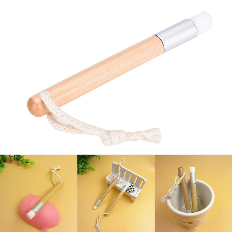 Wooden Handle Remover Nose Pore BlackHead Clear Brush Cleaning Facial Brushes Kw