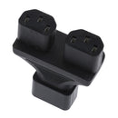 IEC320 C14 Right Angle C13 Male Dual To Female Power Adapter Y Splitter