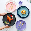 European Style Marble Plates Ceramic Dinner Set Porcelain Dessert Plate Ste