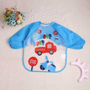 Cartoon Waterproof Unisex Baby Feeding Long Sleeve Art Apron Animal Bibs(G) A