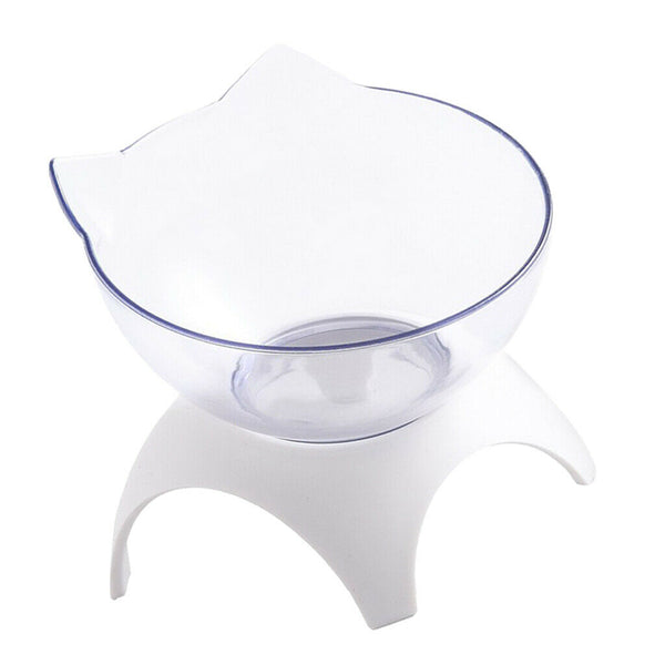2x Cat Puppy Single Elevated Bowls Pet Raised Feeder Easy Clean Single Bowls