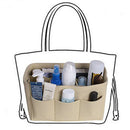Women Fashion Felt Cloth Inner Bag Fits In Insert Handbag Multi-Pockets Cos A2X3