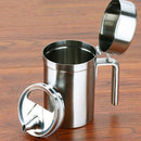 1X(Stainless Steel Oiler Visual Oil Leak Edible Oil Tank Vinegar Bottle Soy