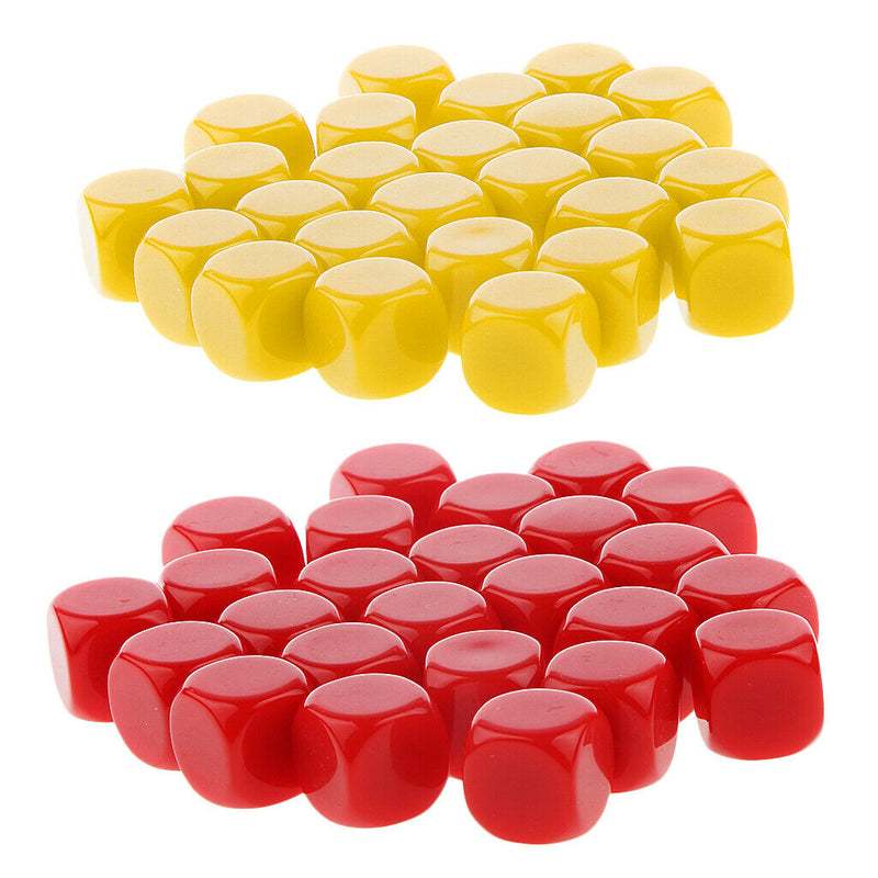 50 Pieces Opaque Blank Dice D6 For D&D RPG MTG