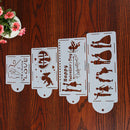 4pcs Love Cake Stencil Cake Decoration Sugar Sieve Cake Mold Stencil