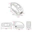 Veison Motorcycle Disc Lock Waterproof Alarm Lock Bicycle Bike Disc Lock Wa