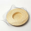 Straw Hat with Veil Female Sun Hat 2019 New Lady Holiday Hat Anti-Uv Fashio