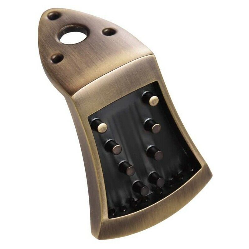 Zinc Alloy Triple-cornered Mandolin Tailpiece with 4Pcs Screws Strap Button